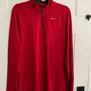 red nike quarter zip pullover medium